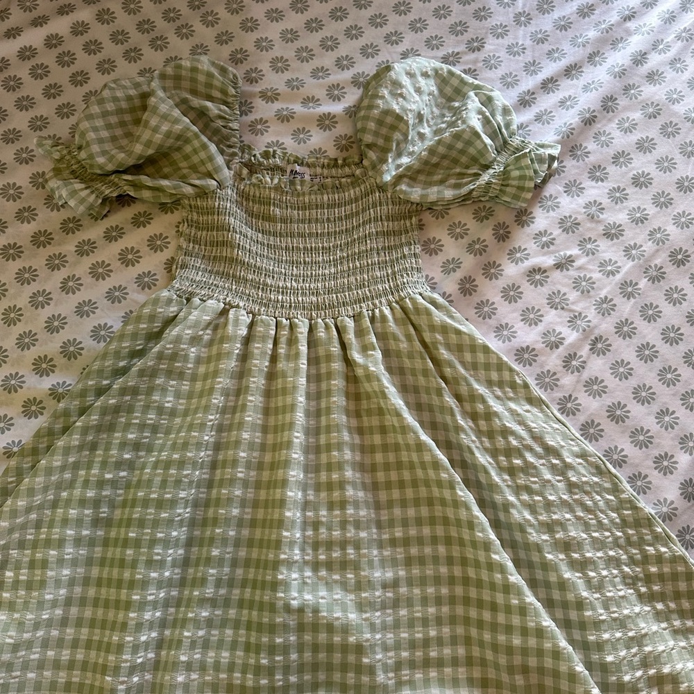 Princess Polly Gingham Puff-Sleeve Dress